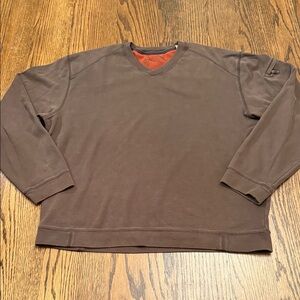 Tommy Bahama Pima Cotton Brown Sweatshirt Pullover Soft Luxury Lounge L